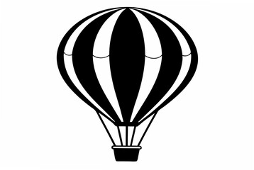 Obraz premium air balloon silhouette vector illustration