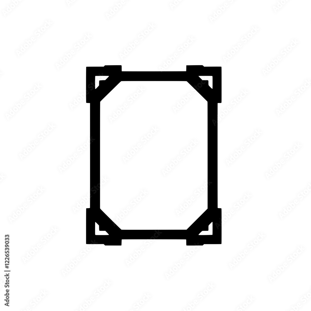 Poster classic frame border: a simple yet elegant black frame with a classic design, perfect for adding a t