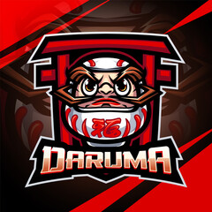 Daruma esport mascot logo design