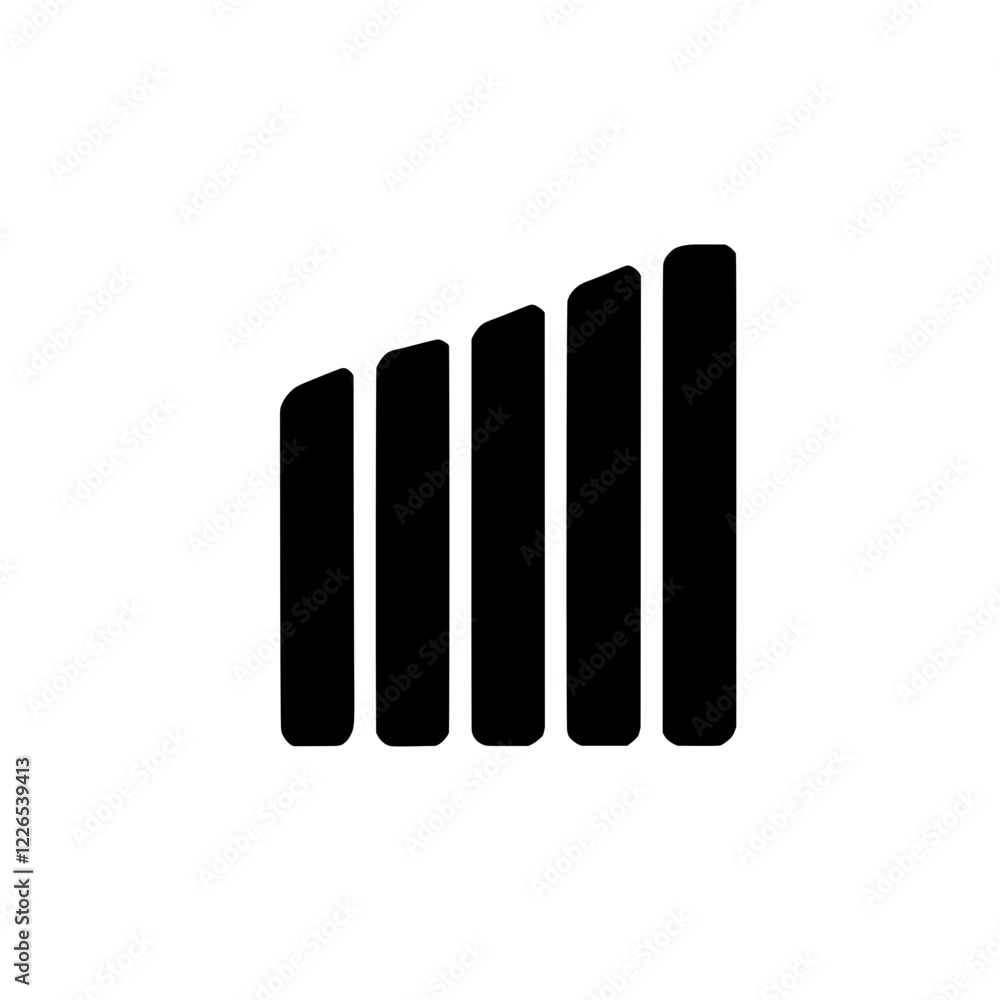 Poster signal strength icon: a simple yet powerful icon representing signal strength, showcasing the iconic