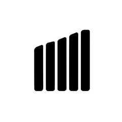Signal Strength Icon: A simple yet powerful icon representing signal strength, showcasing the iconic bars that signify connection and communication.