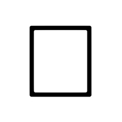 Simple Black Square Frame: A minimalist image featuring a clean, bold black square frame on a transparent background. Perfect for design projects requiring a simple, modern border.