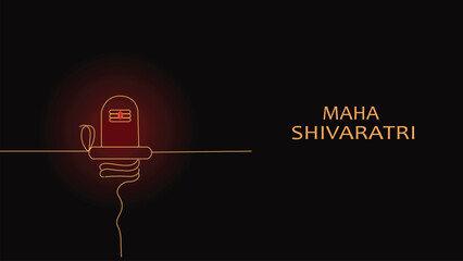 Maha Shivaratri - Neon Shivling Design