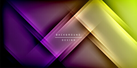 Expressive poster with shadow lines. Features technology, minimalist, and business themes, bright vibrant color schemes