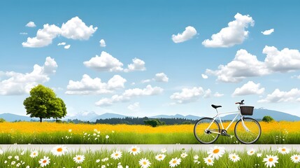 Sunny countryside bike adventure