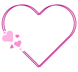 Heart love frame valentine day illustration