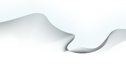 Design elements Wave of many color lines Abstract wavy stripes on white background isolated Creative line art Vector illustration EPS 10 Colorful shiny waves with lines created using Blend Tool