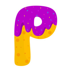 English donut letters 