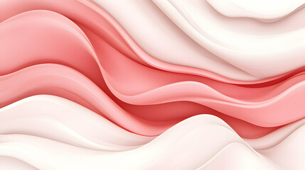 Abstract pink and white wave background; design element for cosmetics, website, or branding