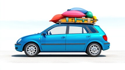 Fototapeta premium Convenient eco-friendly car rentals for short trips, errands, or family outings