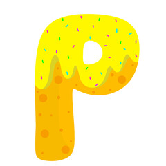 English donut letters 