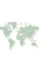 Naklejka premium Pale green world map, global connection, travel brochure background