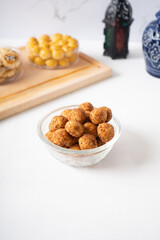Homemade pineapple cakes or nastar Eid al-Fitr, eid mubarak celebration. indonesian traditional food.