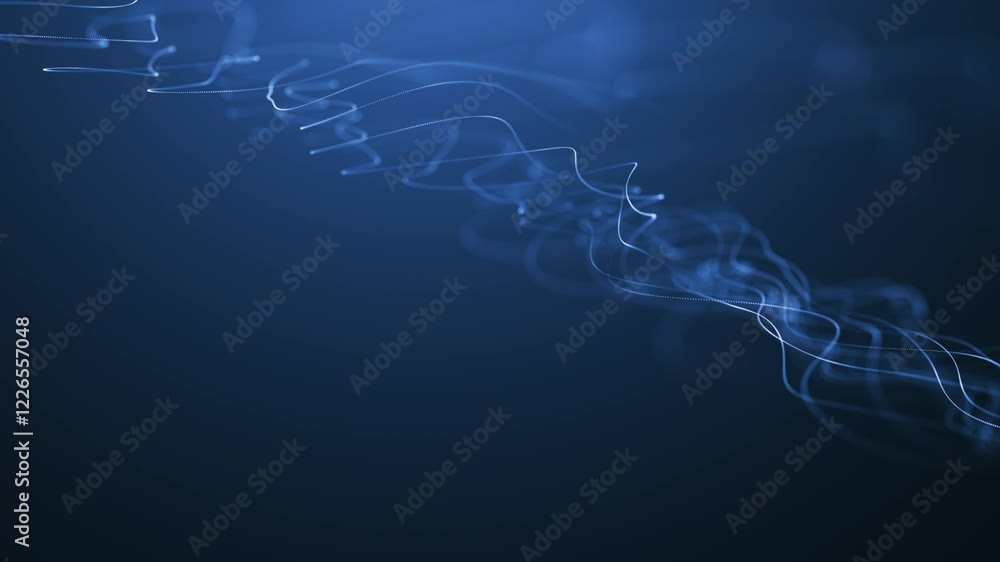 Aufkleber wave technology digital animation background. motion wave line form design animation video. particul