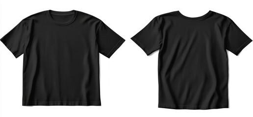 Black T-Shirt Mockup Front and Back Views, 3D Render, Apparel Design, Clothing Template tshirt mockup, apparel design