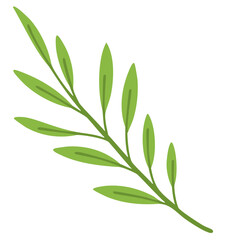 LEAF GREEN DOODLE HANDDRAWN