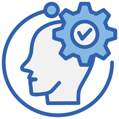 Initiative Blue White Icon