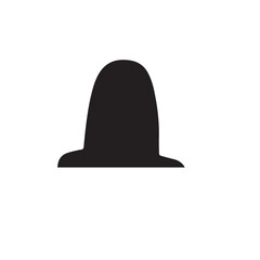 silhouette of a person with a hair vector on white background 