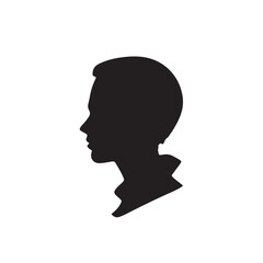 silhouette of a person with a hair vector on white background 
