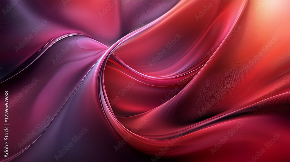 Poster abstract red purple swirling fluid dynamic design background art wave silk lines shiny color image