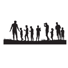 silhouette of a person vector on white background 