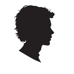 silhouette of a person vector on white background 