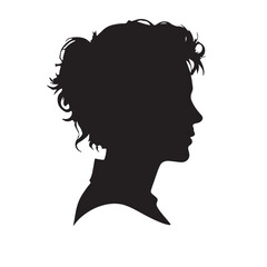 silhouette of a person vector on white background 