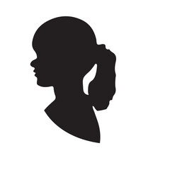 silhouette of a person vector on white background 
