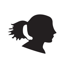 silhouette of a person vector on white background 