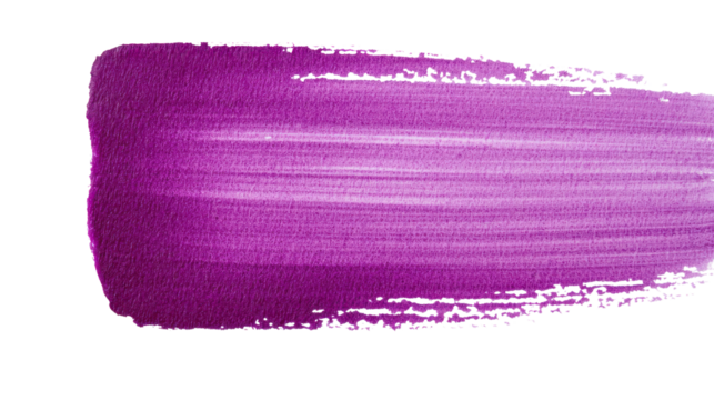 Vibrant Purple Paint Brushstroke on White Background Highlighting Texture and Artistic Essence for Creative Projects and Design Inspirations