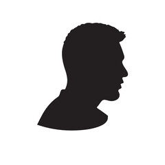 silhouette of a person vector on white background 