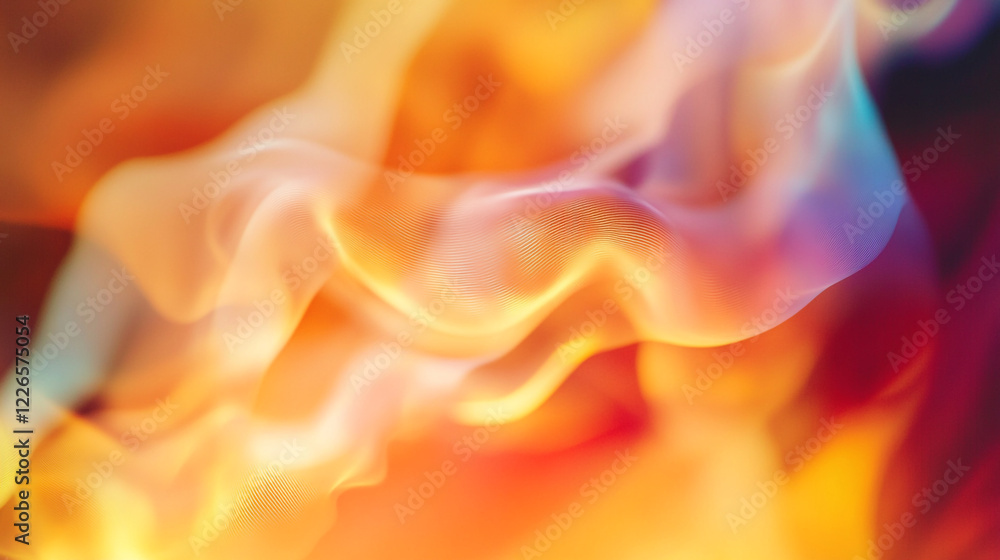 Poster abstract orange yellow red fluid flowing design background art wave color swirl style image motion
