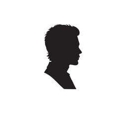 silhouette of a person vector on white background 