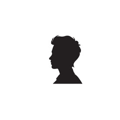 silhouette of a person vector on white background 