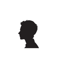 silhouette of a person vector on white background 