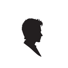 silhouette of a person vector on white background 