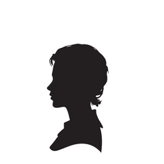 silhouette of a person vector on white background 