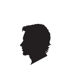 silhouette of a person vector on white background 