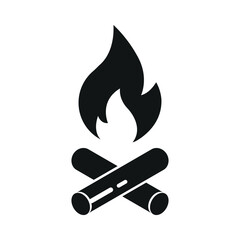 Flame flat icon vector design