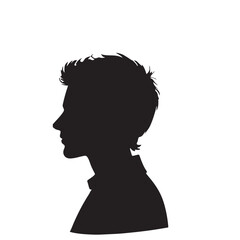 silhouette of a person vector on white background 