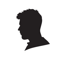 silhouette of a person vector on white background 