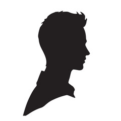 silhouette of a person vector on white background 