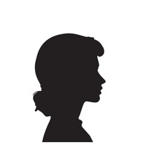 silhouette of a person vector on white background 