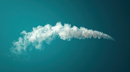 White smoke trail, daytime sky, design element