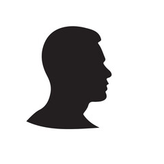 silhouette of a person vector on white background 