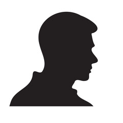 male and female avatars shilahoutte vector on white background 