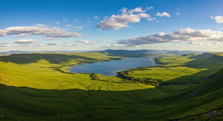 Panoramic View of Lough Inagh, Connemara, Ireland.