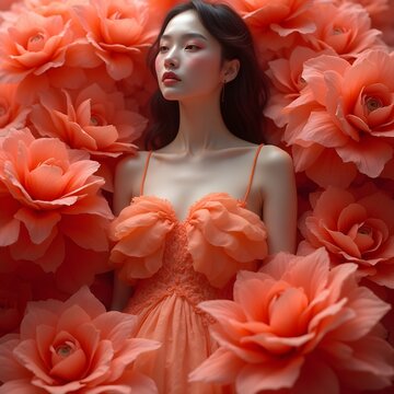 꽃과 모델 17