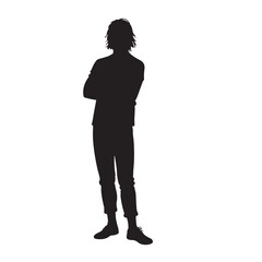 silhouettes of people on white background 