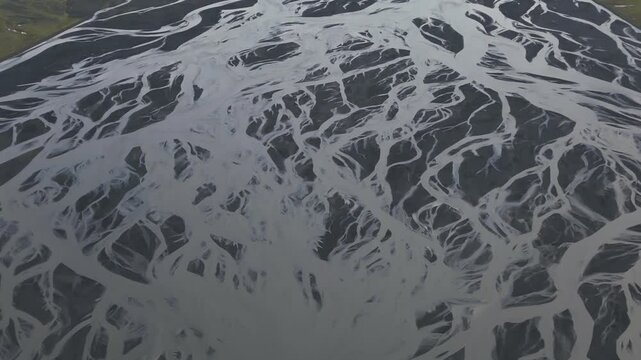 Iceland Braided rivers at Gljufrabui